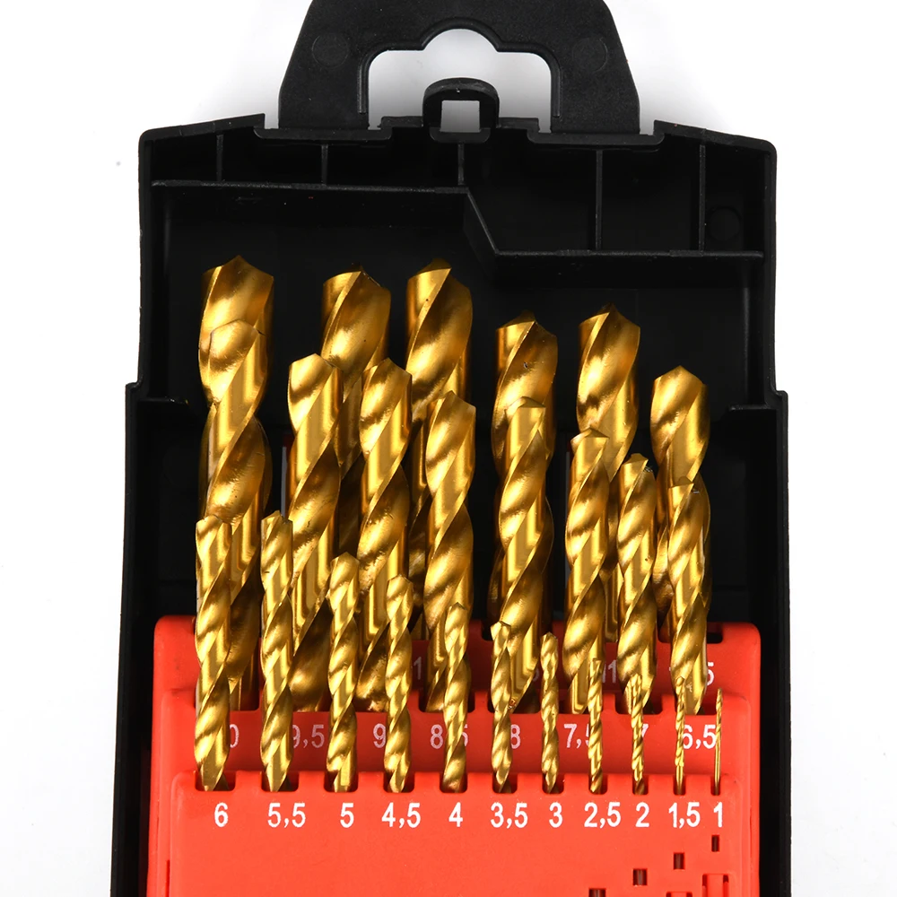 Naipu M42 25pcs Hss Straight Shank M35 Cobalt Hss Drill Bits Set Box