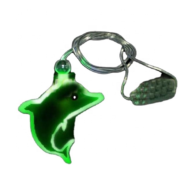 Детская со светодиодной подсветкой мигает Дельфин ожерелья подвески детский светящийся ожерелья, Рождественский подарок на вечеринку Хэллоуина