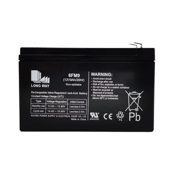 6FM9 12V9AH 12 Volt Sealed Lead Acid Battery for Electric Wheelchairs Golf Carts and UPS Alarm System