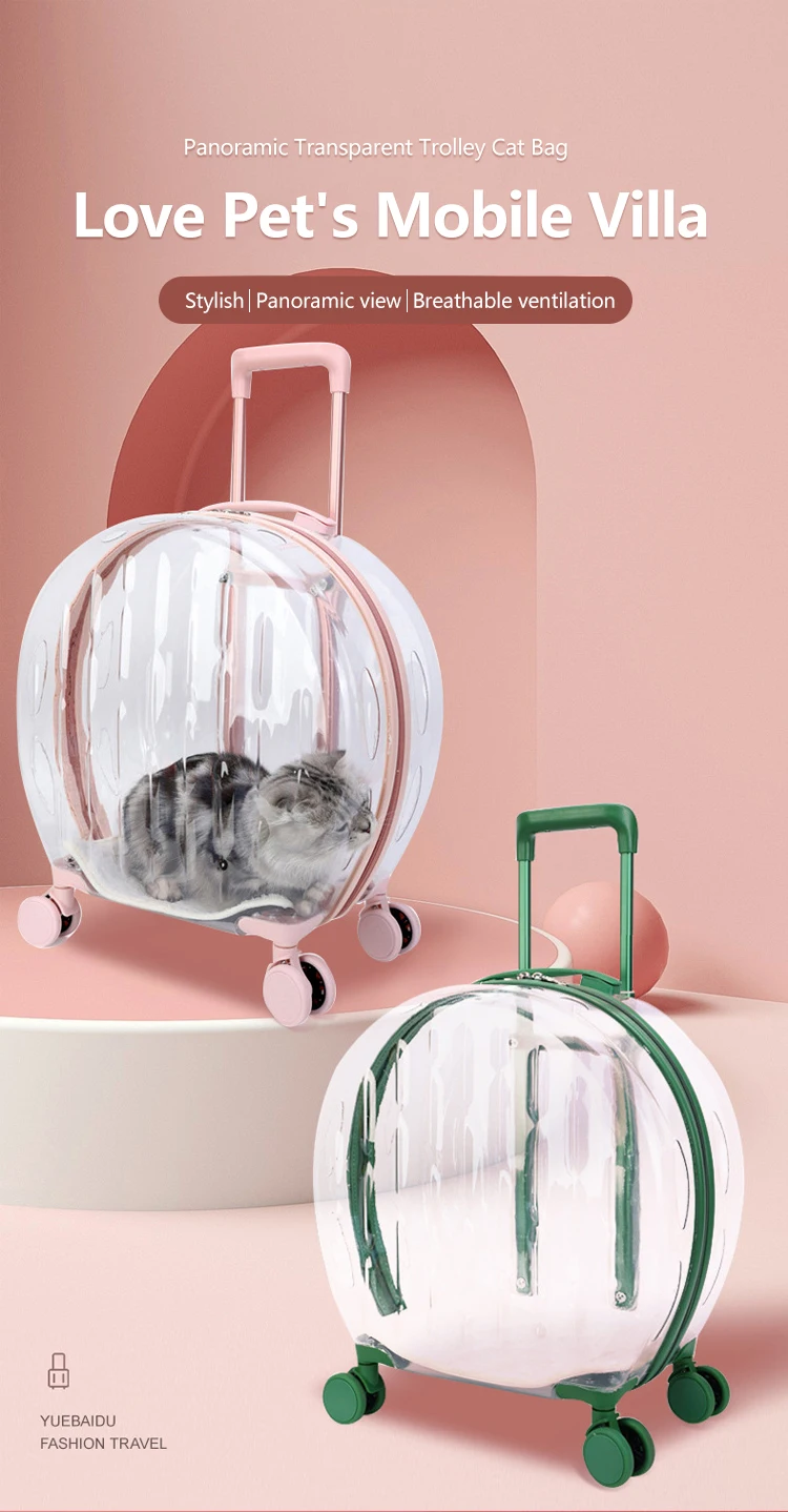 2023 Cat Carrier Backpack Pet Bag Trolley Cat Bag Transparent Large