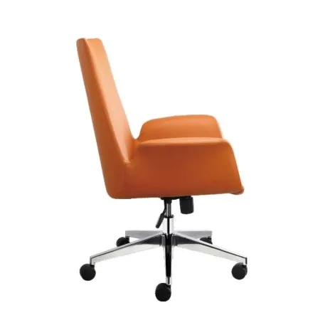 Modern Colorful Popular Sales Low Back Upholstered Leather Office Chair for Staff Use