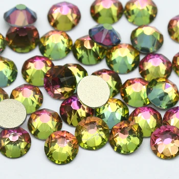 XULIN Iridescent 2088 8+8 16 Cut Facets SS16 Flat Back Crystal Glass Rainbow Wholesale Rhinestones