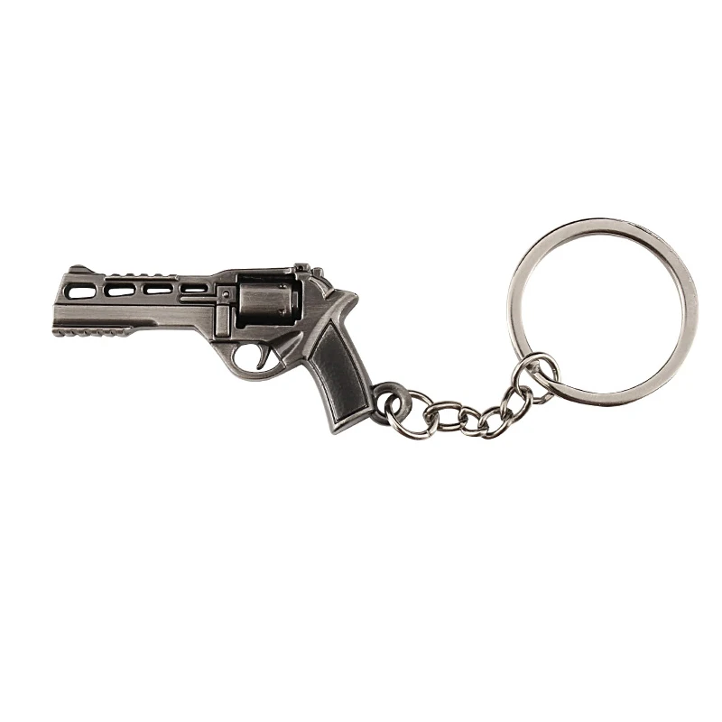 Miniature Gun Models Mini Gun Keychain Revolver Key Chain Gun Metal Weapon Model 3D Custom Keychain