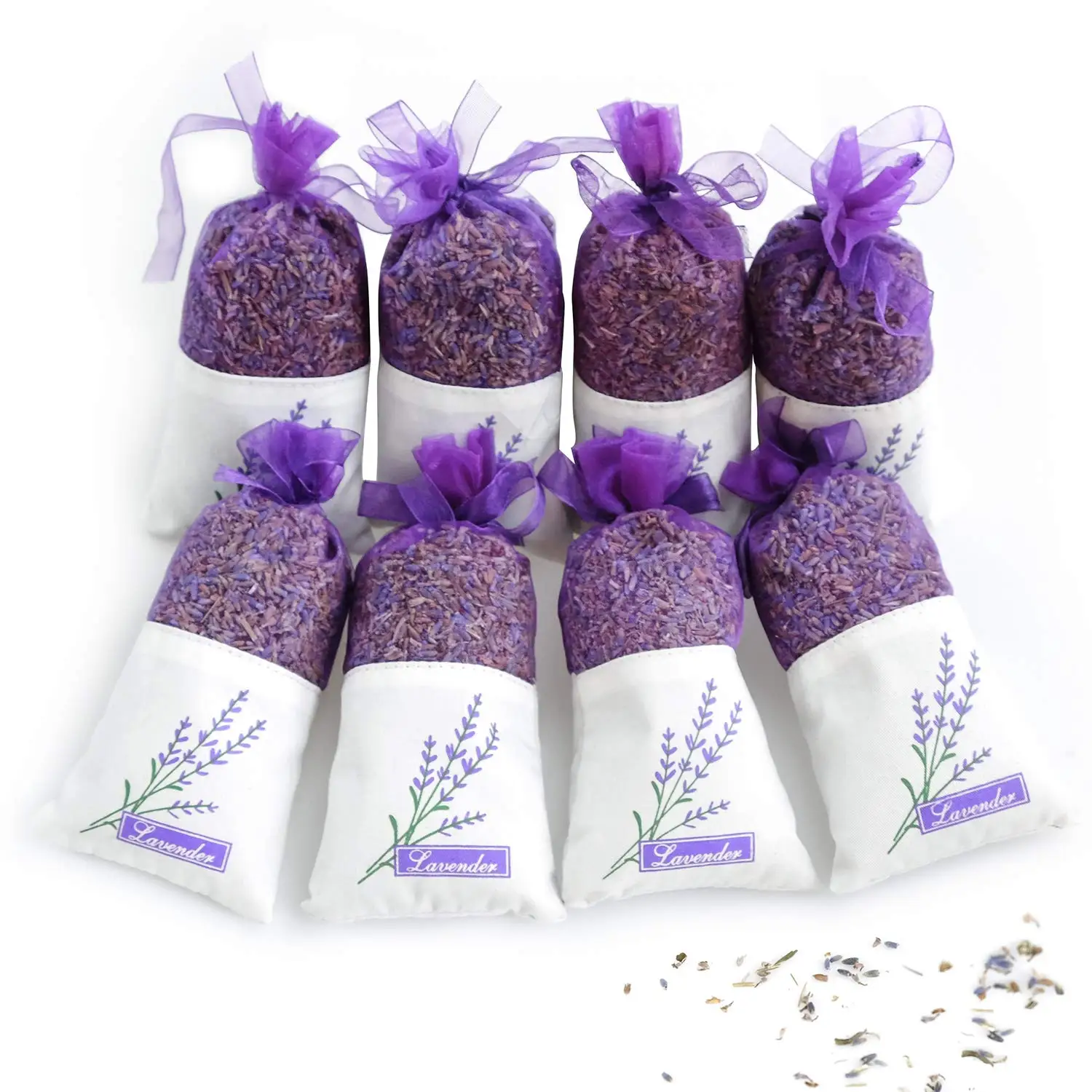 Bag of 25 Sachets Dried Lavender Flower Lavender Sachets for Drawers and Closets