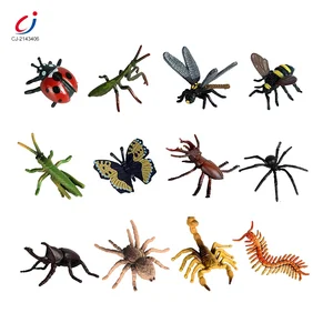 High Quality 6PCS Solid Mini Animal Toys Realistic Plastic Insect Bugs Model Toy Insect Animal Toys Set