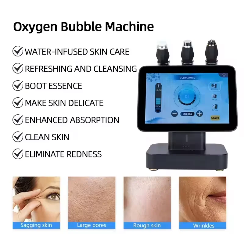 3 in 1 Oxygen Facial Machine –Ultra & Quadrupole RF CO2 Bubble 3 Discover the professional Oxygen Bubble Machine featuring Oxygen CO2 Bubble Handle, Ultra Handle, and Quadrupole RF technology for hydration, skin tightening, rejuvenation, and oxygen facial treatments. 3 in 1 Oxygen Facial Machine –Ultra & Quadrupole RF CO2 Bubble