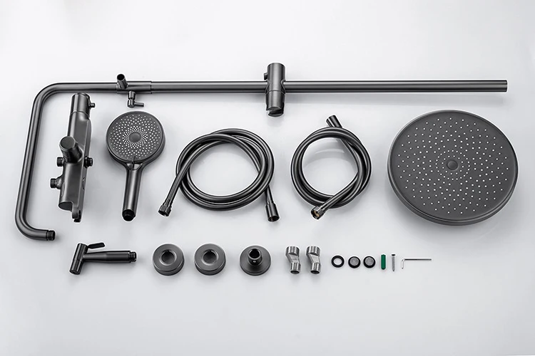 Juego de sistema mezclador de ducha de baño de latón