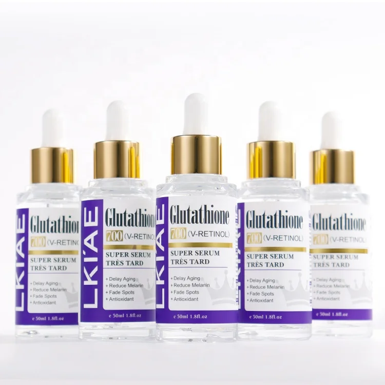 Private Label Glutathione 700 Vitamin E Retinol 50ML Reduce Melanin  Corrector Fade Dark Spots Skin Care Whitening Face Serum