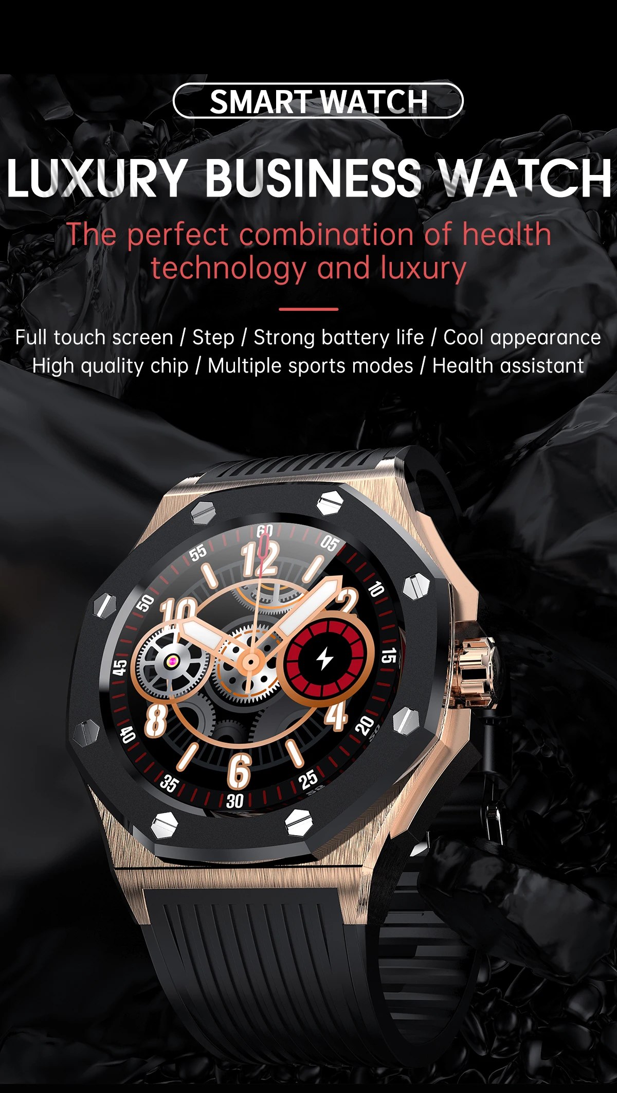 High F9 Smartwatch Latest New Model Android OS Business Sport Smart Watches for Men Wristwatches
