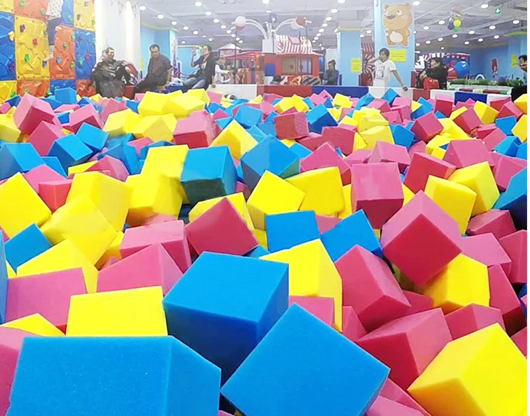 Sponge Pit Popular Foam Pit Blocks Sponge Foam Cube for Indoor Trampoline Park ...