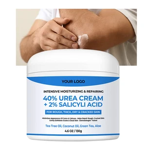 Urea Green Tea Aloe Vera Salicylic Acid Organic Vegan Foot Cream Moisturizing Deep Hydration Cracked Heels Callus Removal