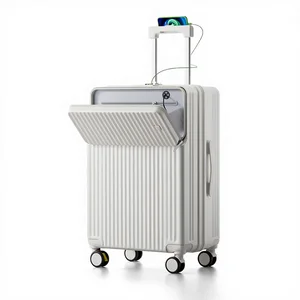 custom logo Front-opening Neoprene Luggage 2026 New Style Sturdy Durable Thickened 26-Inch Travel Suitcase Password Lock