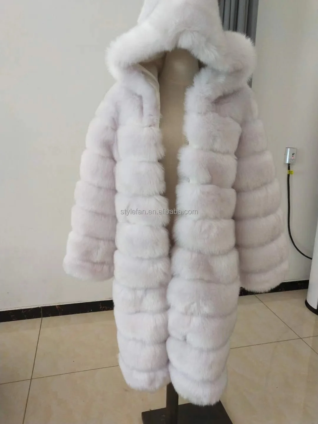 Oem Wholesale Bubble Fox Fur Coat Women Winter Long Faux Fur Jacket ...