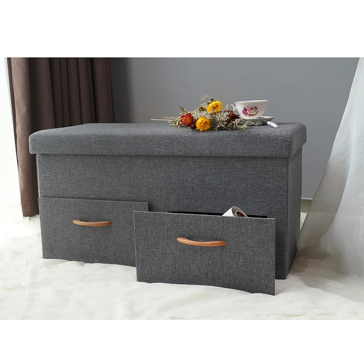 Folding Storage Foot Rest Stool Ottoman Bench Design Colourful Folding Storage Ottoman Bench With Drawers