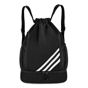 Sports Weekend Travel Large Capacity Gym Hiking Bag Basketball Football Tennis Storage Training Drawstring Badminton Backpack