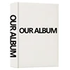 1.our album, white paper cover with black words
