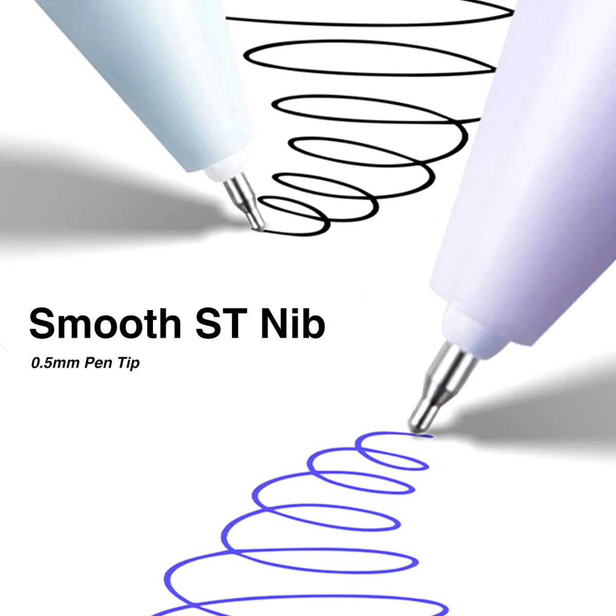4PCS Each SHANDS Simple Solid Color 0.5mm Neutral Pen Student Cute Erasable Signature Pen Office Gift Gel Pen with Smooth ST Tip