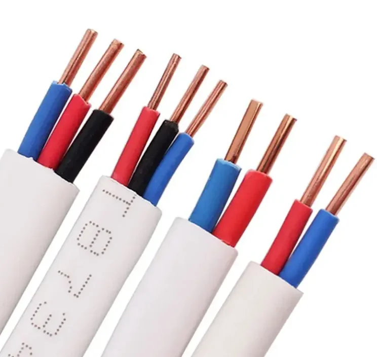 BVVB hard core PVC isolation PVC  sheath flat wire   2-core or 3-core hot selling    factory direct sales
