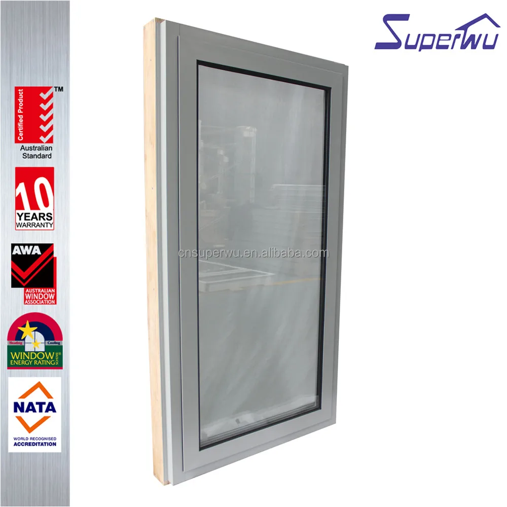 45 Degree Assembly Aluminum Double Glazed Commercial out swing Window