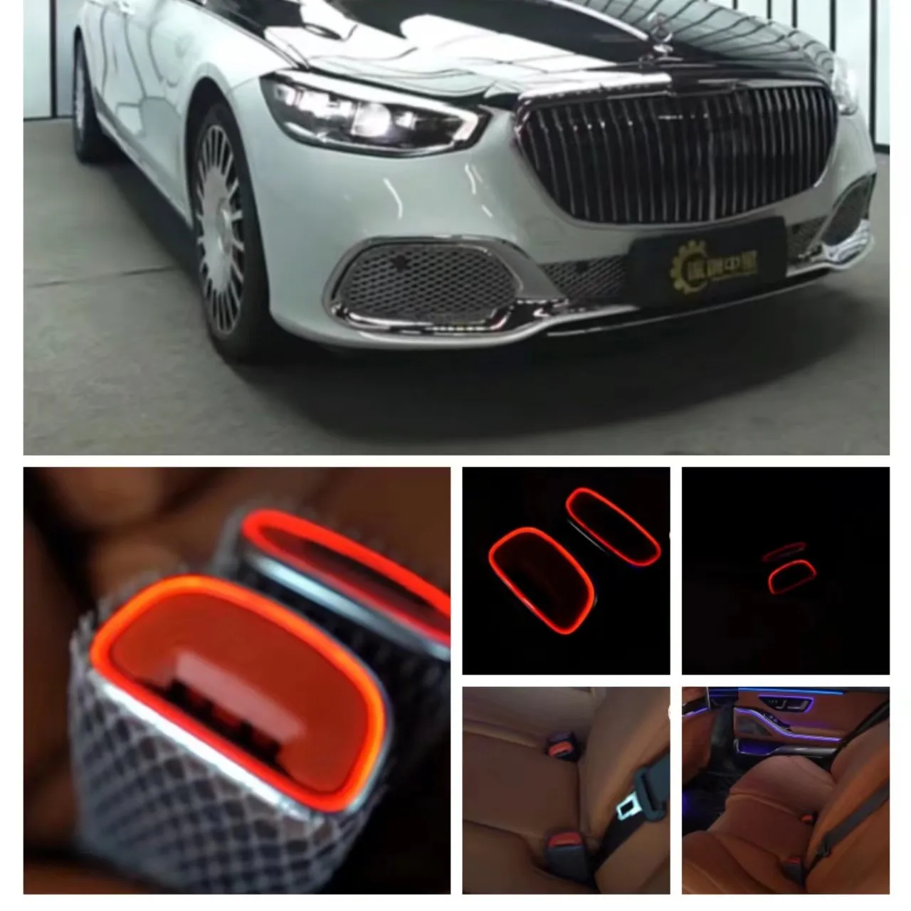 2023 The Most Popular Custom Car Ambient Light Car Seat Belt Glow Seat Led Light For Tesla Model