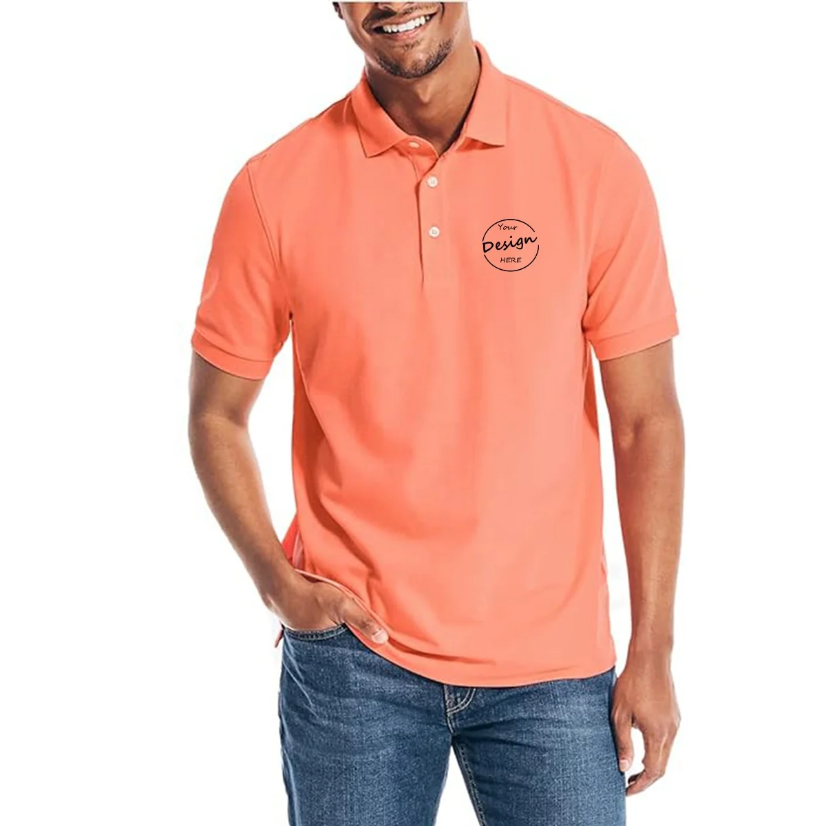 JL1107C Factory 180GSM Polo Shirt Cheap Plain Blank Printed Casual Wear Men’s Polo T Shirt Men Polo T Shirts