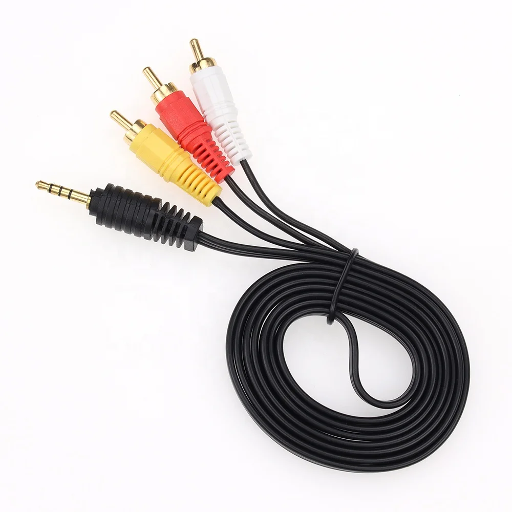 to 3RCA Adapter Audio Video Cable for Speakers