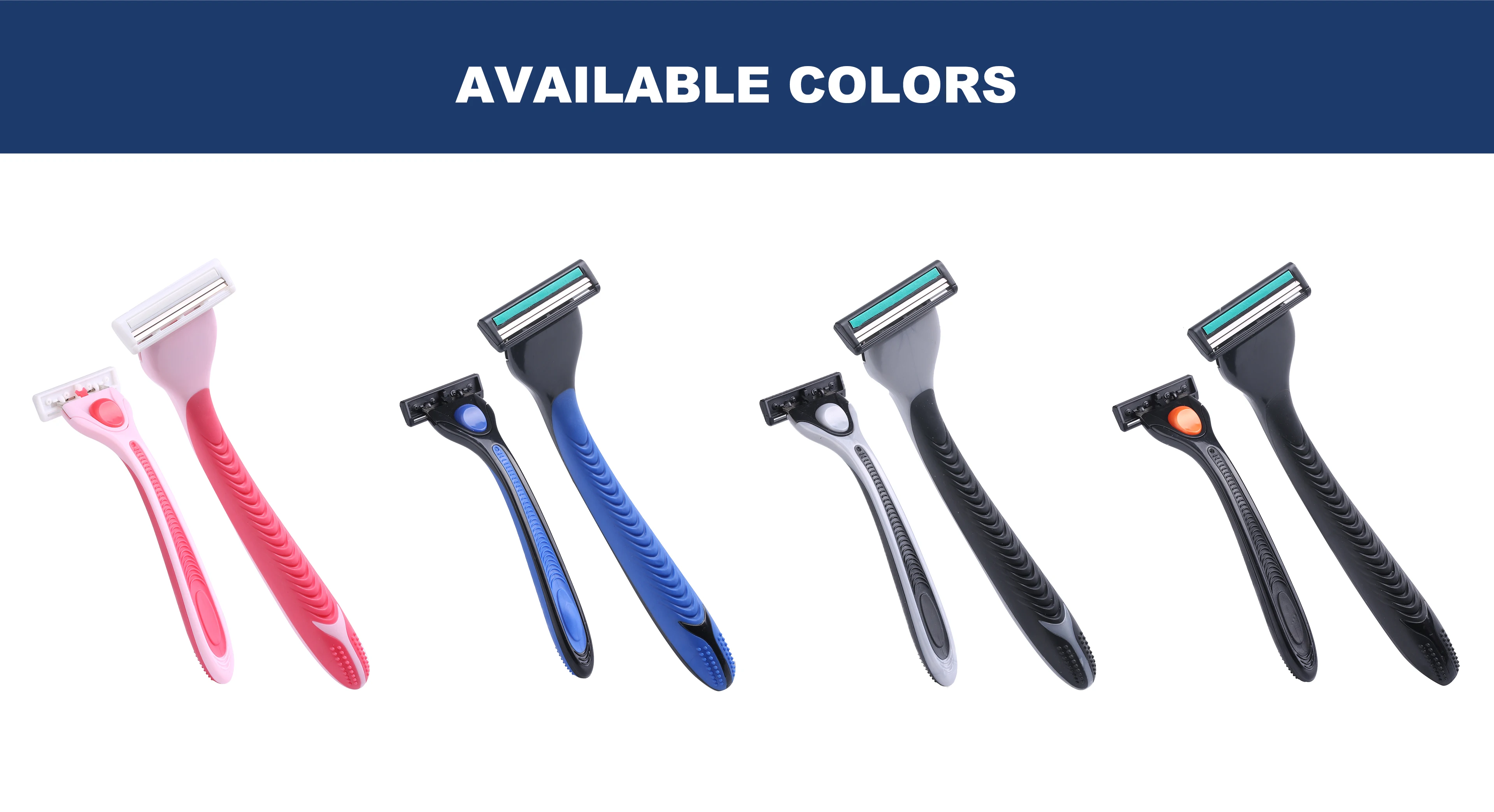 High Quality Women Shaving System Razor With Twin Sweden Blade Rubber ...