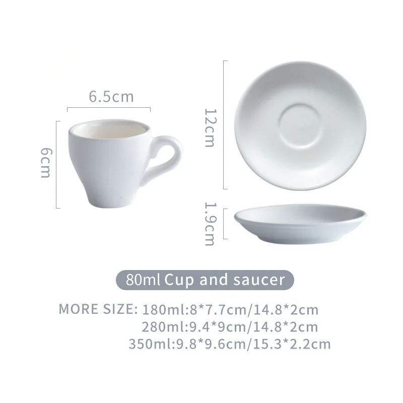 Italian Ceramic Cappuccino & Espresso Cup Saucer Set - Porcelain ...