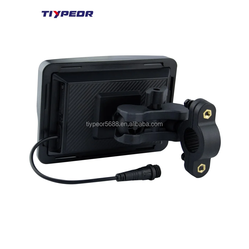 product tiypeor 5 inch moto touch screen portable motorcycle monitor support wireless carplay android auto motorcycle navigation-5
