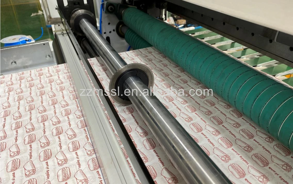 Food Hamburger Paper Cutter Wrapper Paper Sheets Roll to Sheet Cross Cutting Machine
