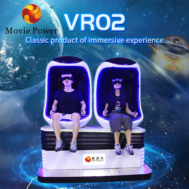 Animado Jogo de Realidade Virtual 360 Graus 2 Lugares 9d Vr Teatro de  Cinema - China 9d Vr e 9d Ovo Cinema Vr preço