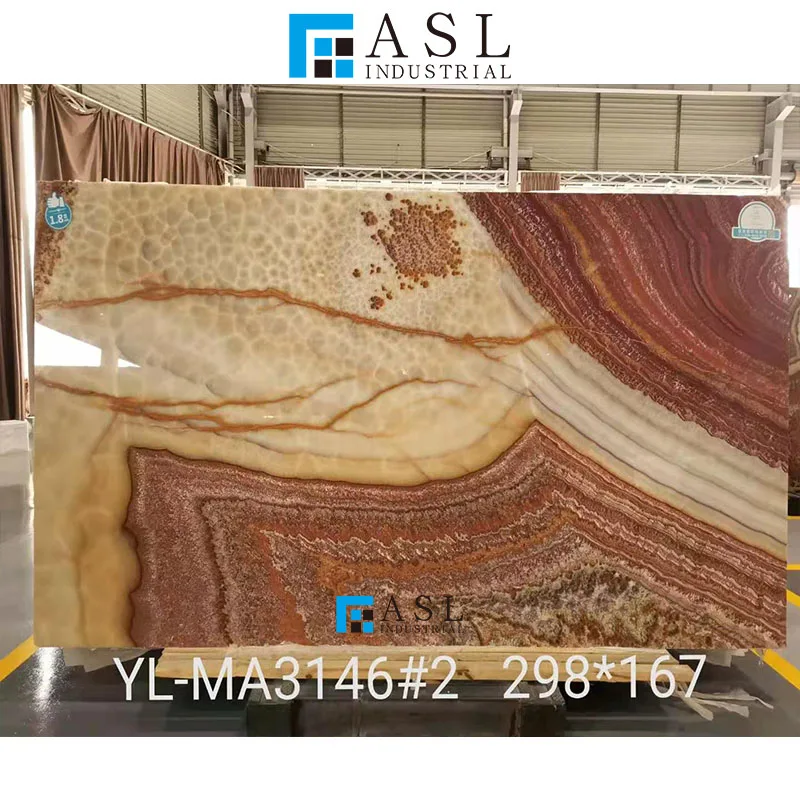 Red dragon onyx book end wall onyx marble slab transparent onice wall cladding designs custom thickness book match onyx
