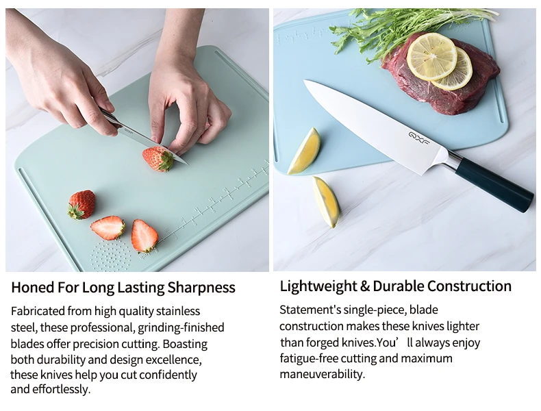 2023 Hot Sale High End Cutting Board Set 10 Pcs Kitchen Knife Set With Smart Knife Holder Buy