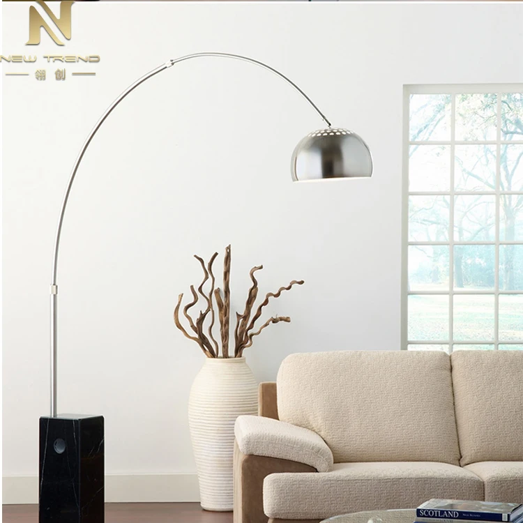 FB8080 Modern Style Indoor Decoration Standing Lamp Metal Marble Black Led Floor Light 