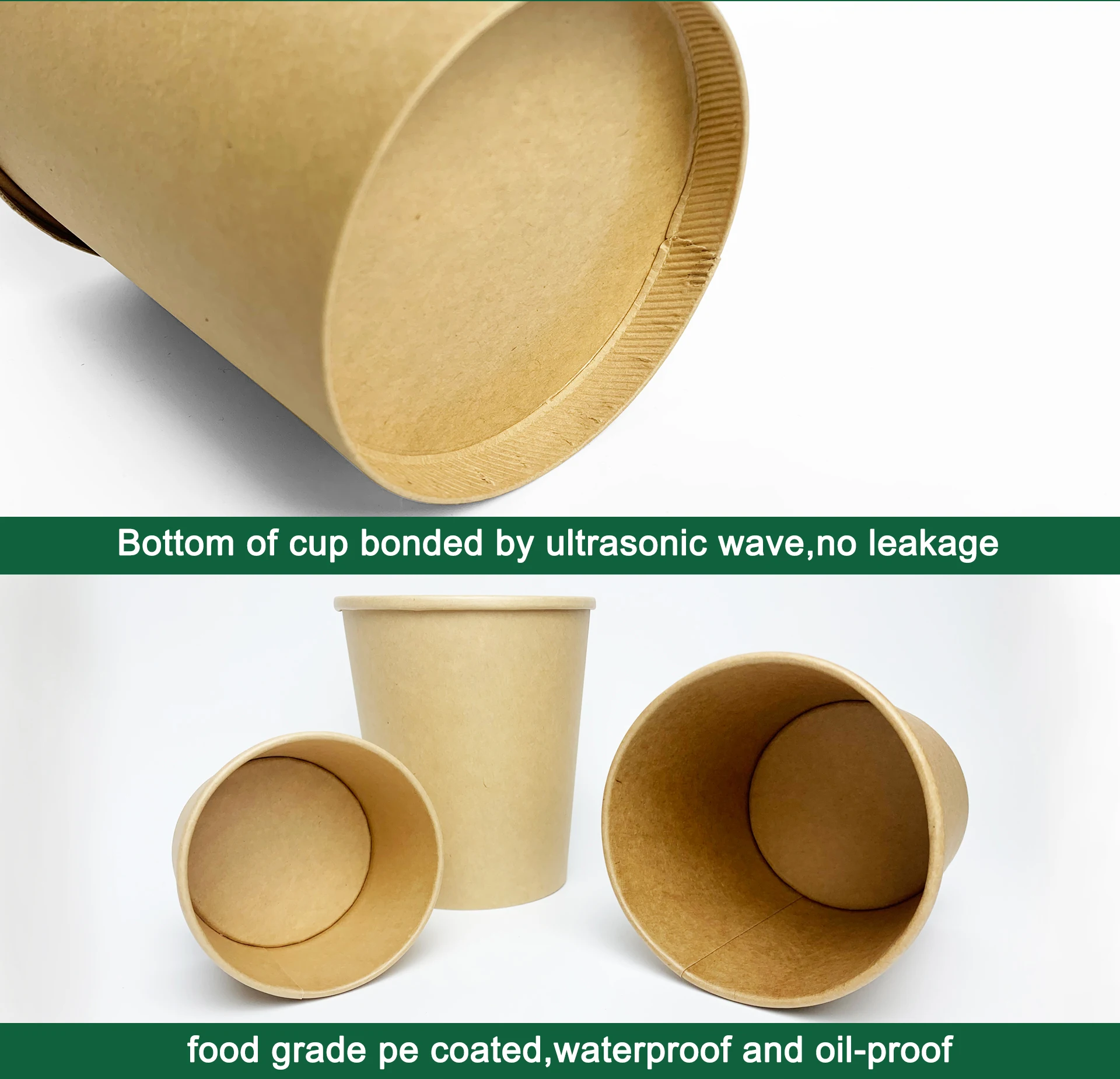Custom Printed Disposable Hot Food Packaging Take Away Kraft Paper