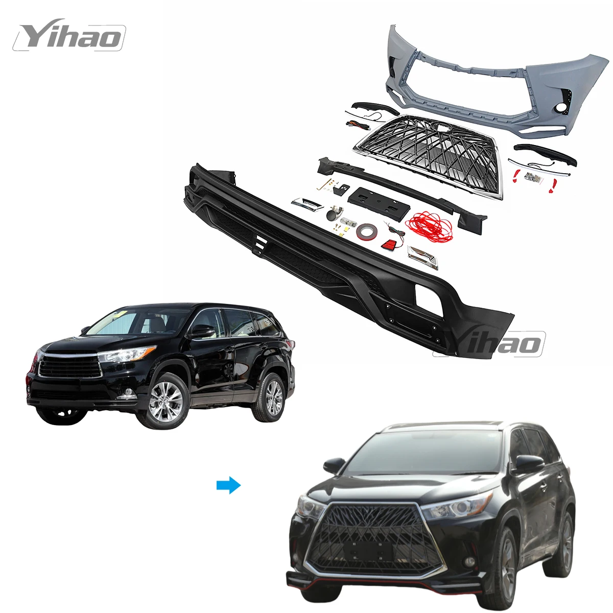 Set De 2 Soportes De Parachoques Delanteros Para Toyota Highlander 2017-2019 – Lado Izquierdo Y Derecho