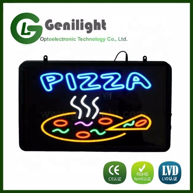 Rechargeable Battery Powered 12V Custom Pizza Neon Sign