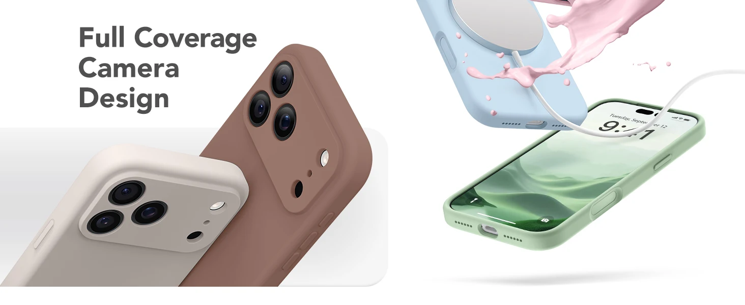 product silicone shockproof magnetic eco friendly multi color 63 inch phone case for iphone 17 pro-3