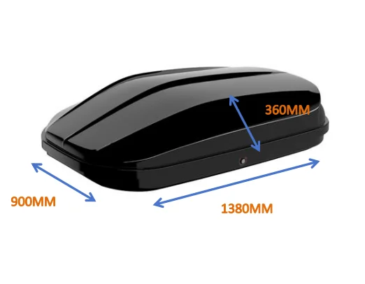 VDP VDPJUXT400 400 Litre Black Lockable Roof Box Quick Roof Bars Compatible With Mercedes E Class S213 Estate 2017 Onwards - View #11