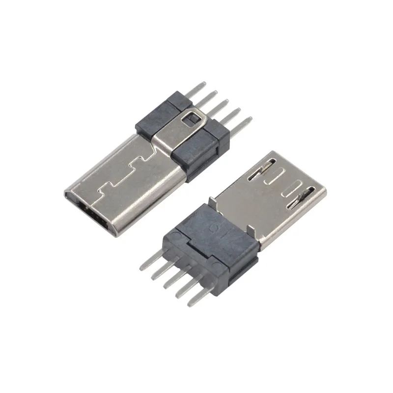 V8 Case Type Micro USB 2.0 Connector Usb Male Vertical Jack Micro Usb 4 Pin Male PCB Connector for Cellphone
