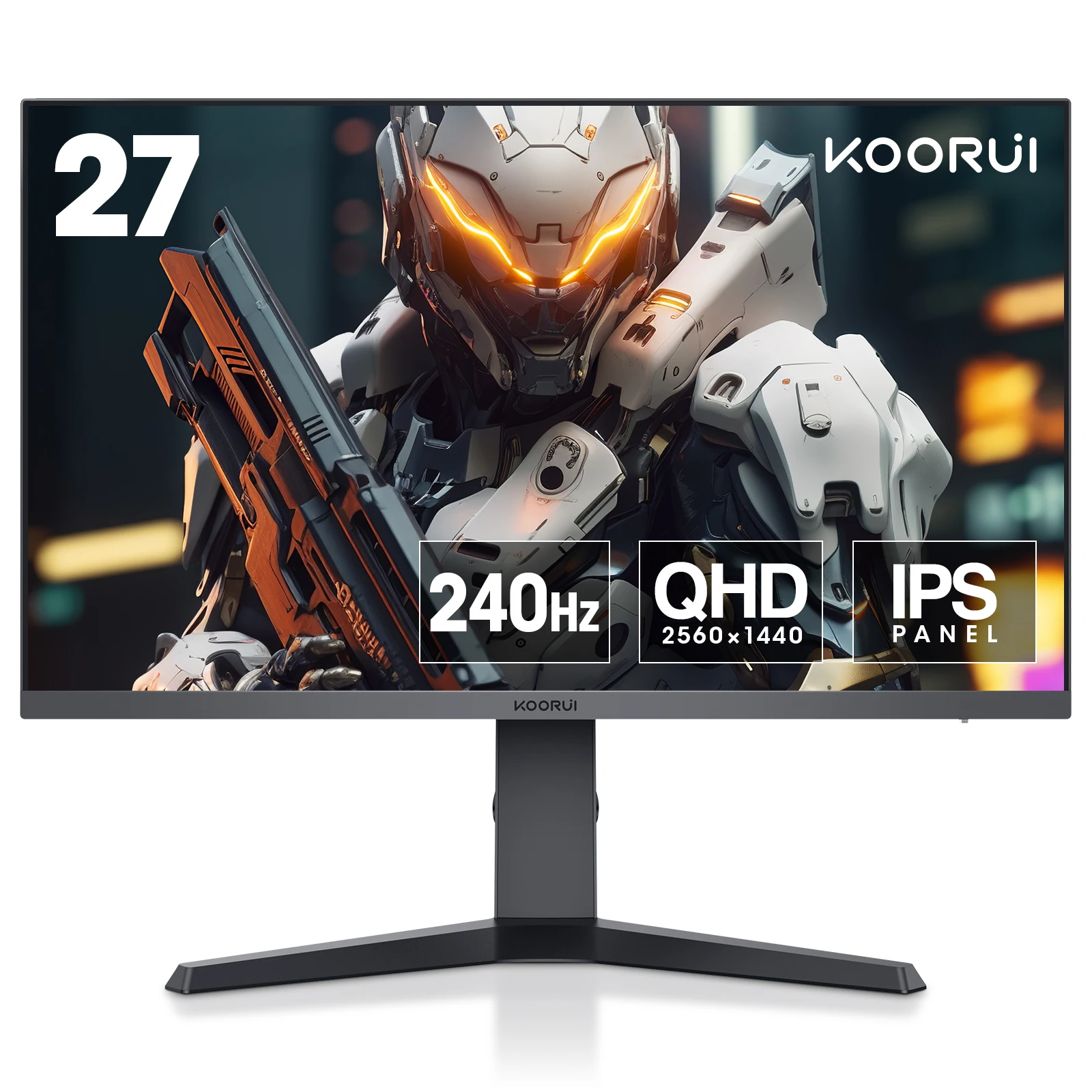 KOORUI 27-Inch WQHD Gaming Monitor 2560x1440, 240Hz Refresh Rate