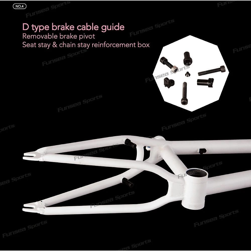 Funsea Bicycle Frame 20 Inch Bike Bmx Chromoly Steel Frames Freestyle