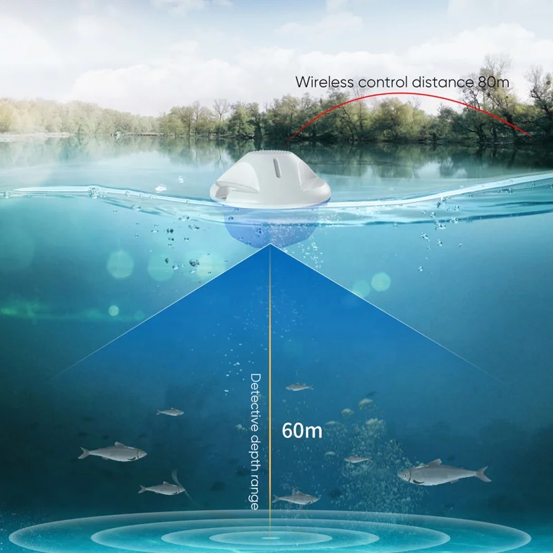 Underwater Echo Sounder Color Bluetooths Depth Sea Visual Fishing Bait Boat Android Ios Phone Wireless Sonar Sensor Fish Finder