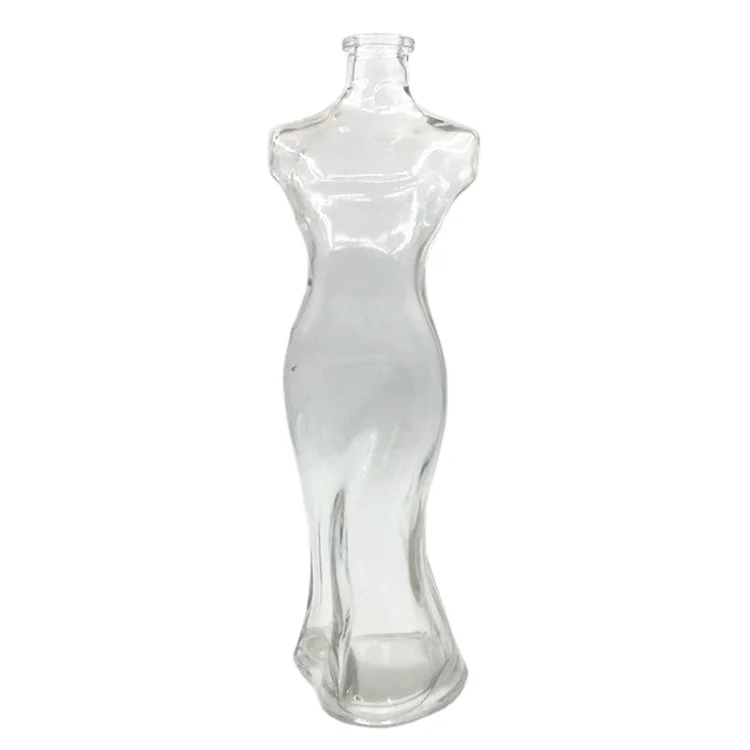 Fancy Customized Design for Whisky Brandy Spirit Gin Liquor Glass Woman Body Shape Bottle