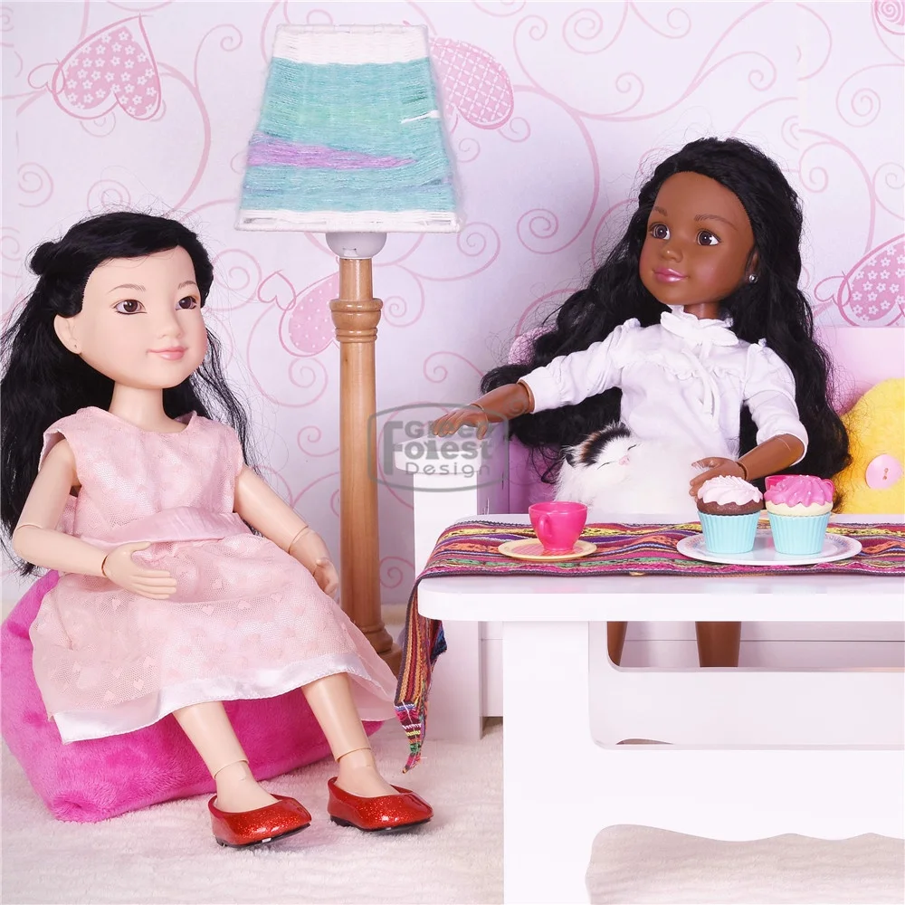 Vestiti per bambole e armadietto per accessori armadio a specchio per  ragazza 18 mobili per bambole americane