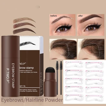 Private Label Waterproof Hair Powder for Eyebrow Stamp Stencil Print Shaping Kit Makeup Eyebrow Shaping set