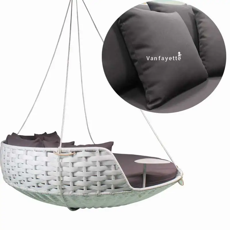 Round Rattan Round Swing Bedrattan Hanging Bed Patio Swing Chair Wicker