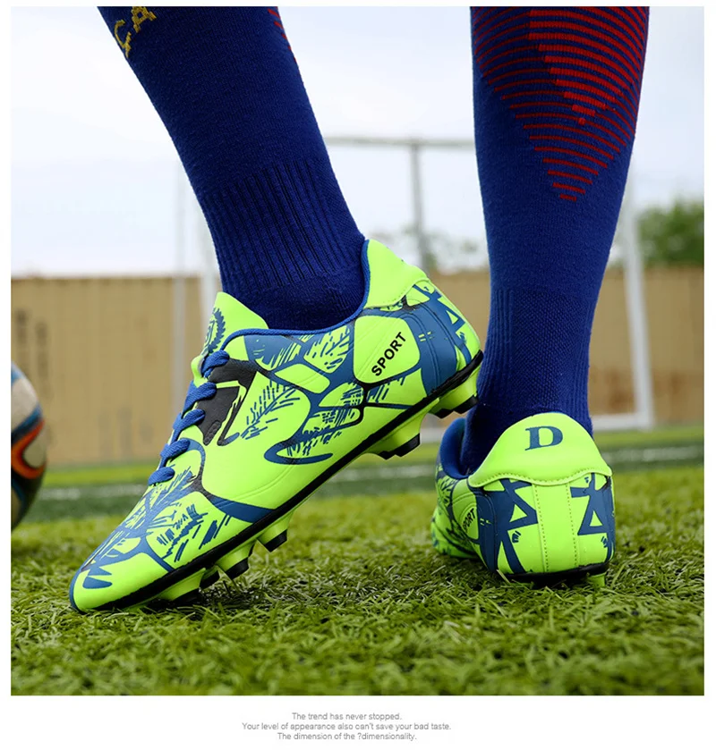 Children Football Shoes for Boy Turf Training Outdoor Sports Fast Soccer Tennis Pro  Boot for Kids