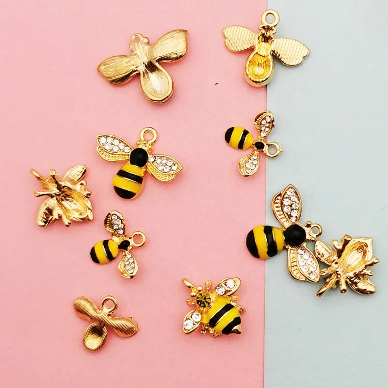 Honey Bee Charm Enamel For Jewelry 