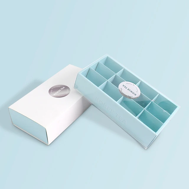 Factory Price Customized Recycle Material Food Grade Macaron Packaging Box Art Paper Drawer Box With Insert factory